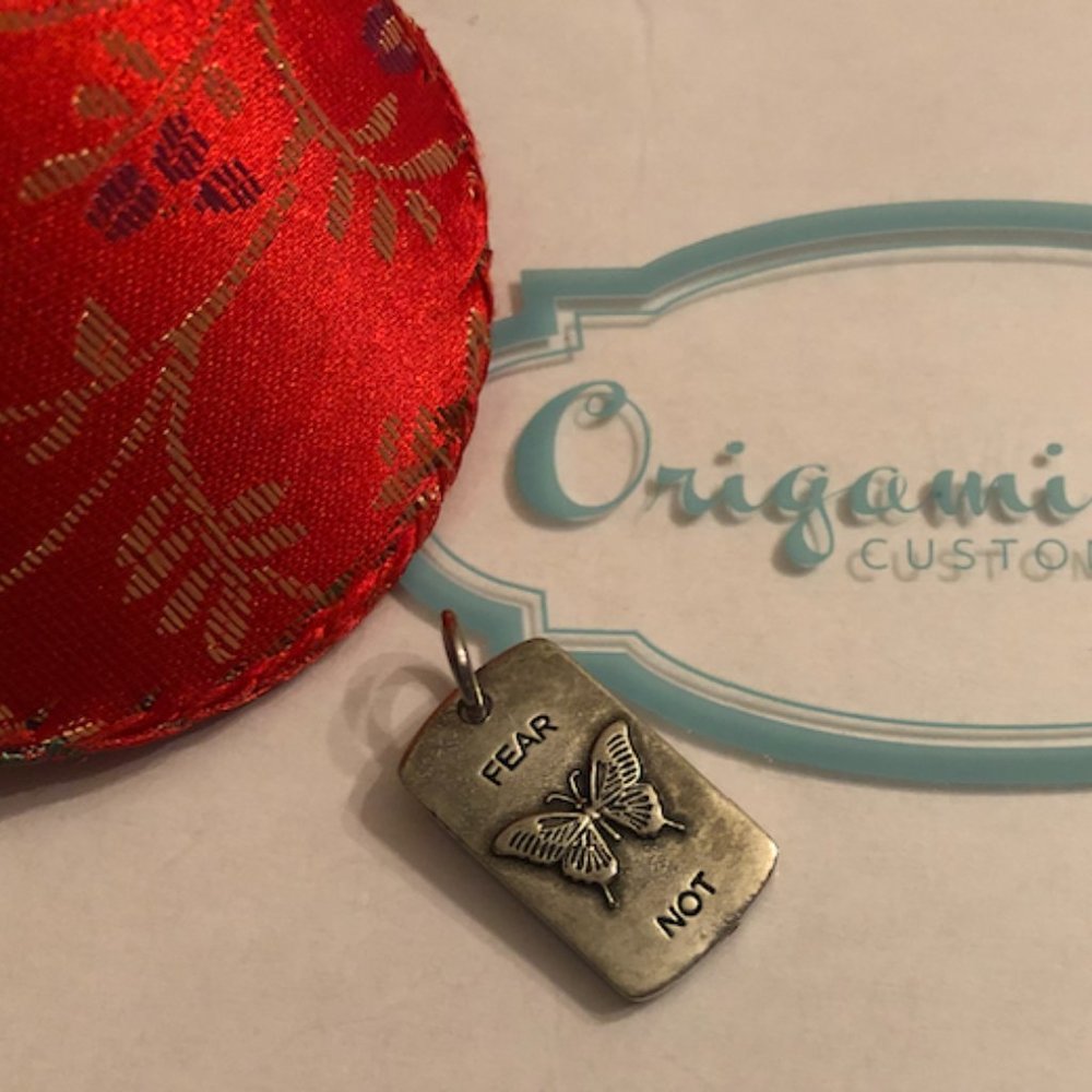 Origami Owl Fear Not Butterfly Tag